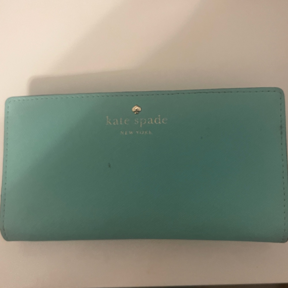 teal Kate spade, New York wallet